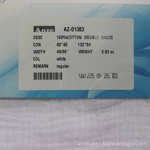 Exported good quality white color double gauze fabric